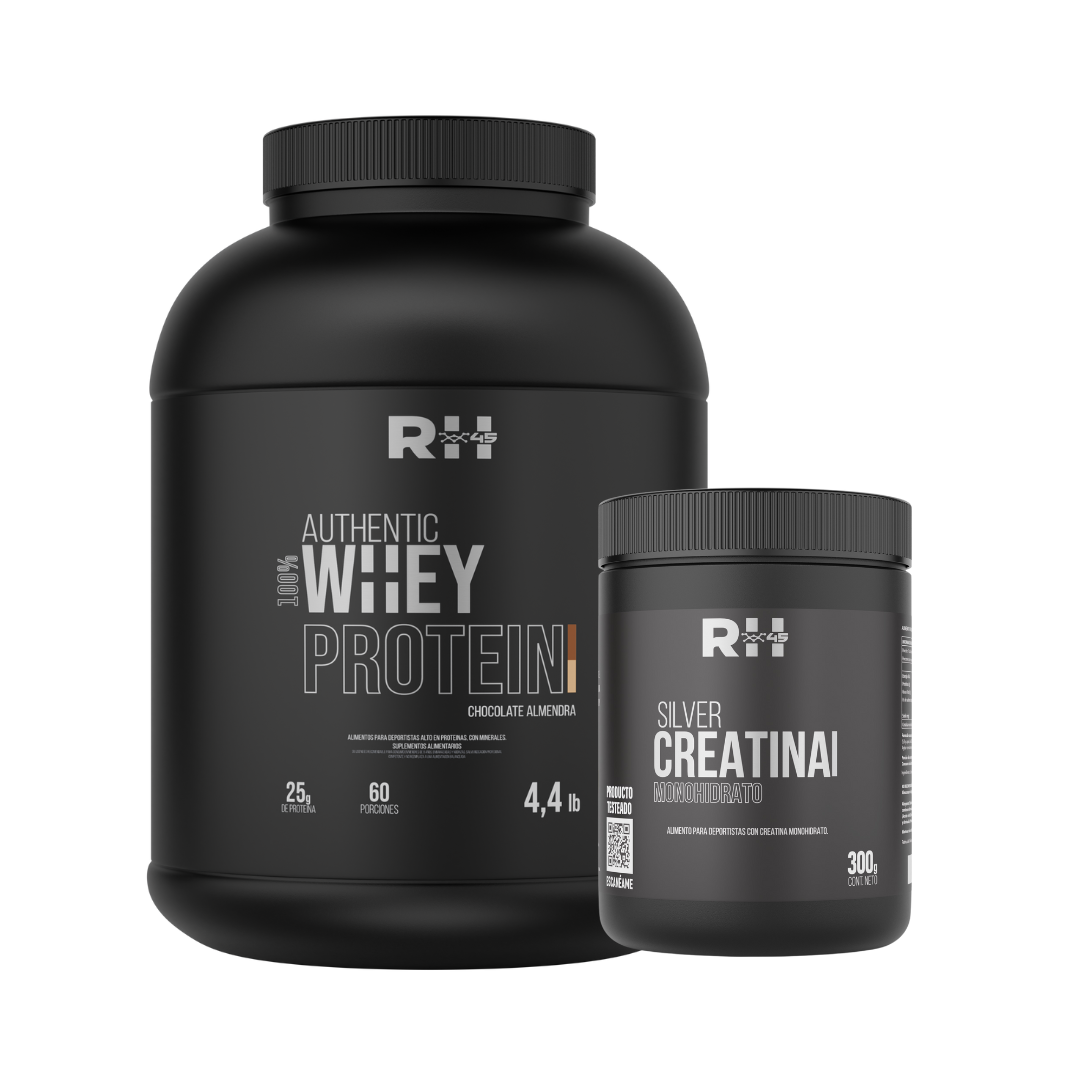 Pack Authentic Protein 100% Whey 4,4lbs + Silver Creatina 300g Monohidrato