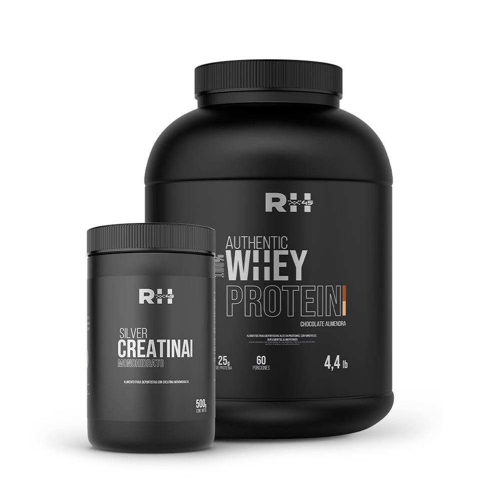 Pack Authentic Protein 100% Whey + Silver Creatina 500g Monohidrato